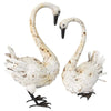 Metal Swan - Distressed White