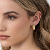 Martha Textured Hoop - Gold