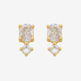Nico Clear Cz Stud - Gold