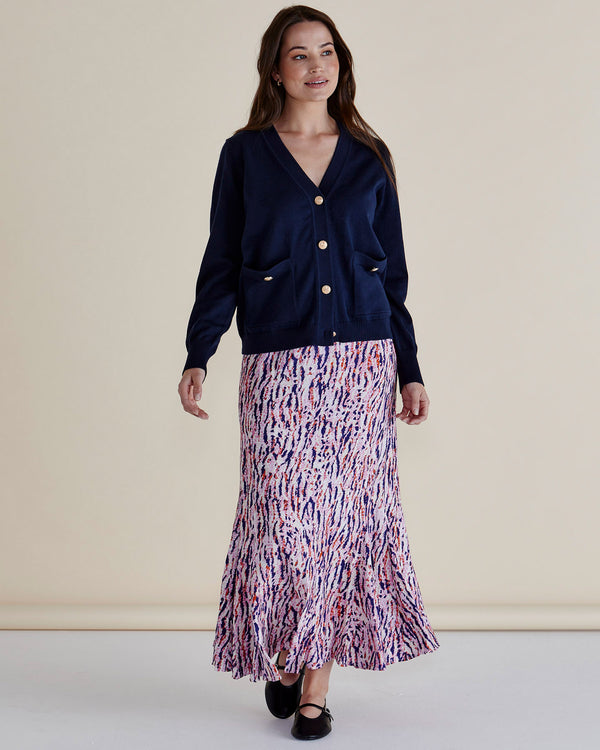 Leon Knit Cardigan - Navy