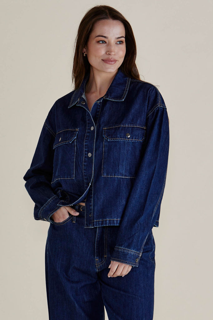 Selby Denim Jacket - Dark Blue
