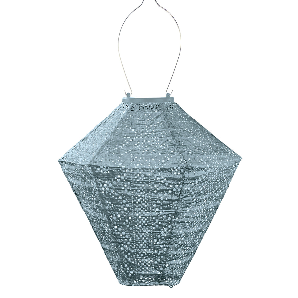 Solar Lantern Diamond - Grey Blue