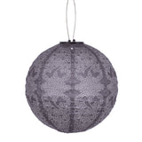 Solar Lantern Round 30cm - Mauve