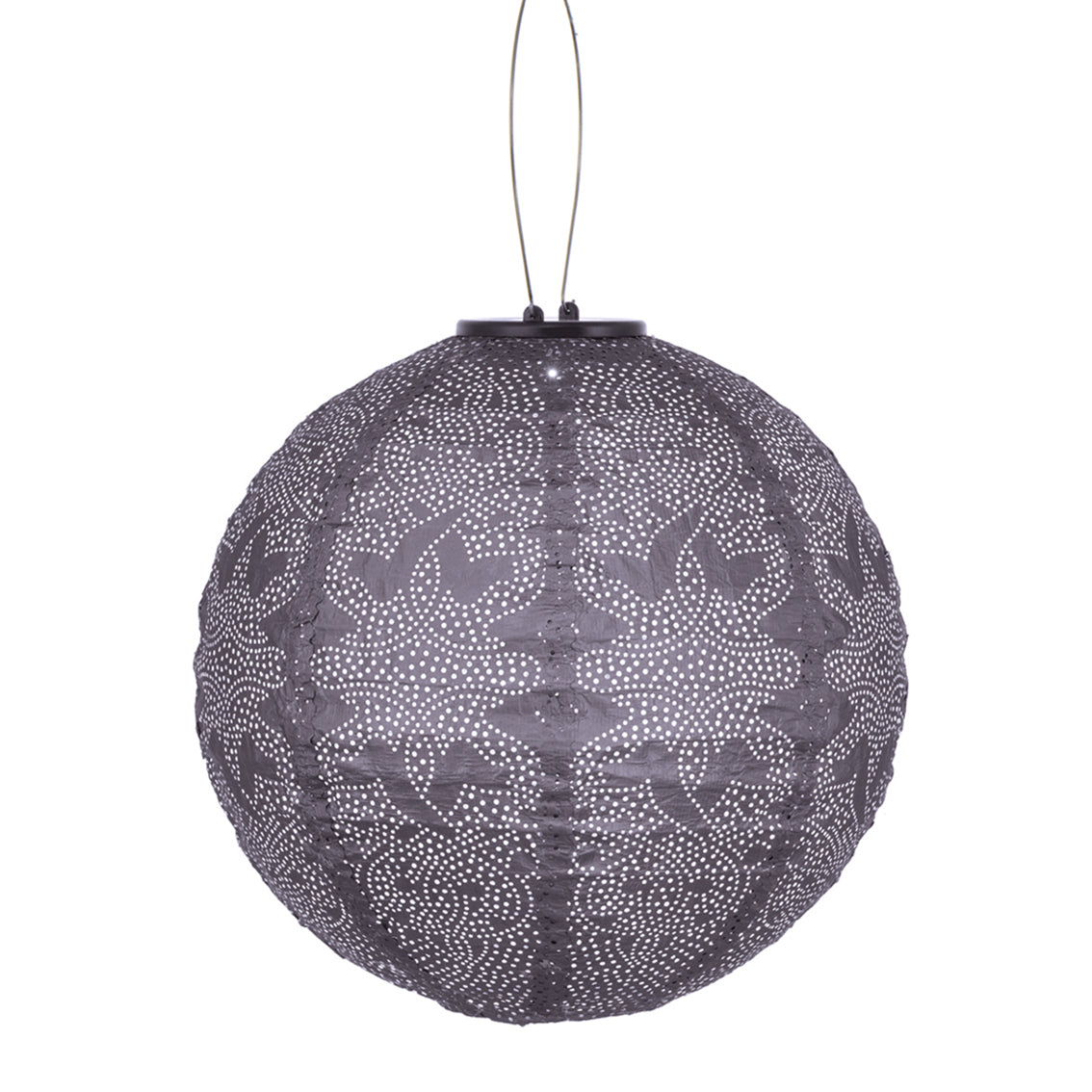 Solar Lantern Round 30cm - Mauve