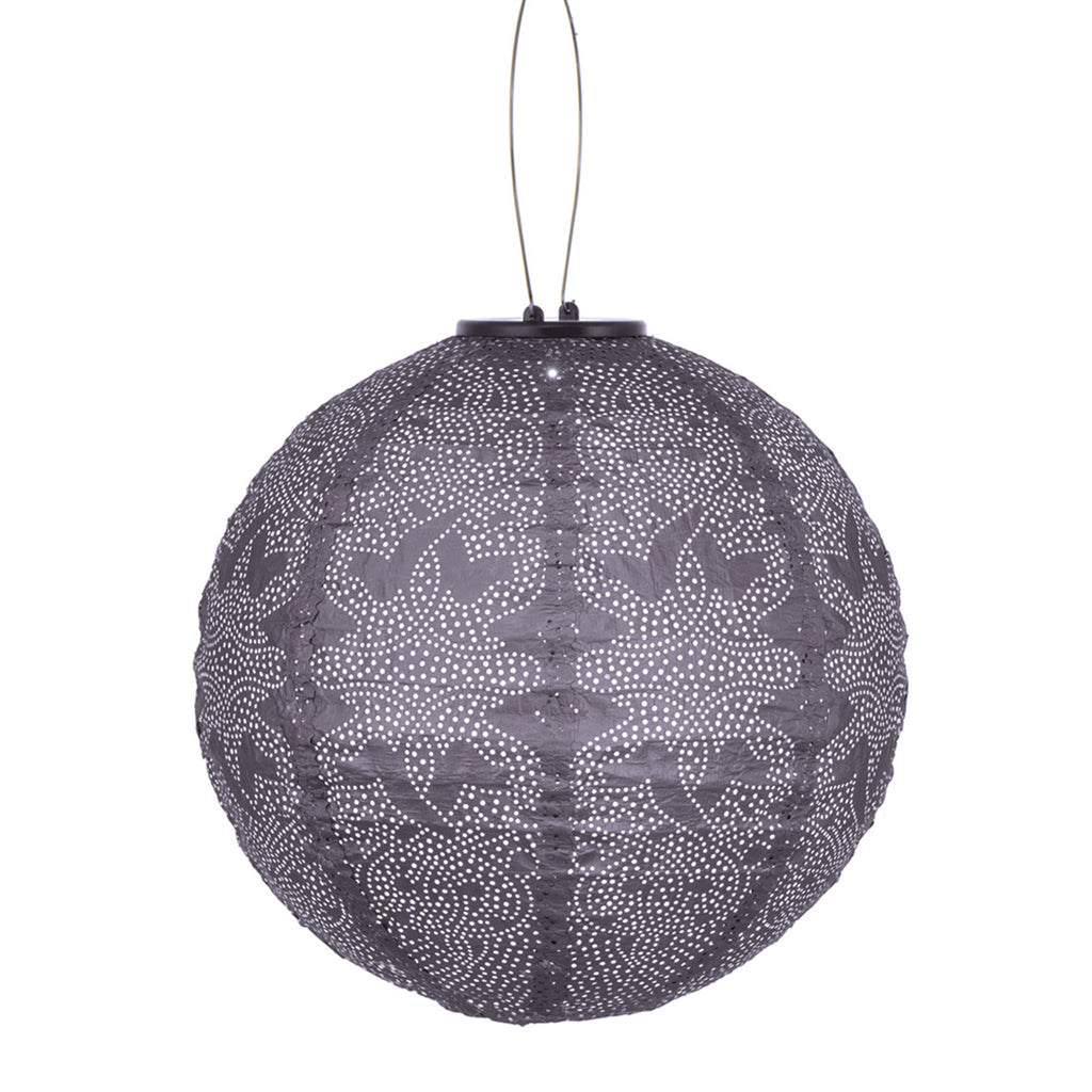 Solar Lantern Round 30cm - Mauve