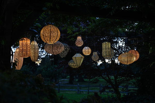 Solar Lantern Diamond - Grey Blue