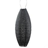 Solar Lantern Long Oval - Dark Grey
