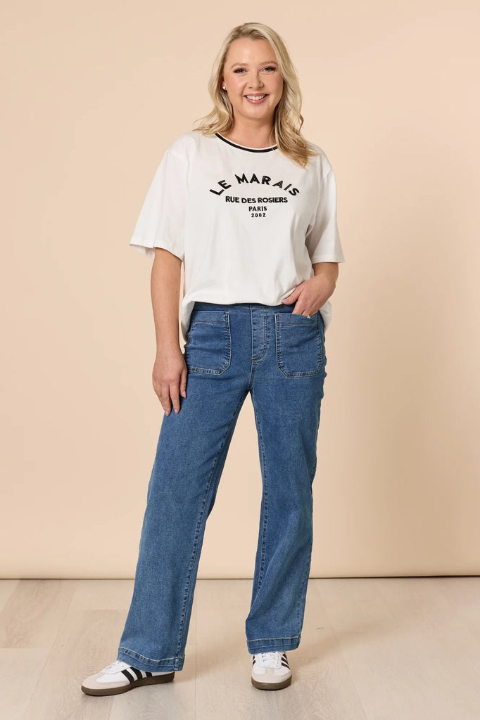 Carpenter Stretch Leg Jean - Washed Denim