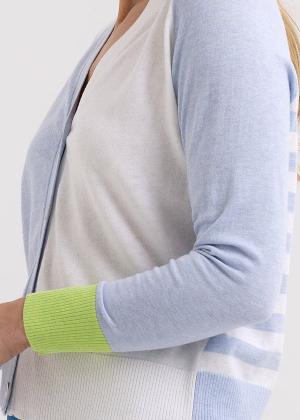 Split Cardi - Sky
