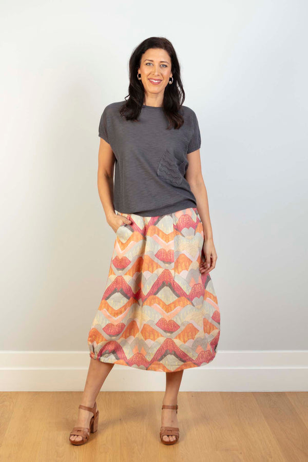 Sunset Peaks Cotton Skirt - One Size
