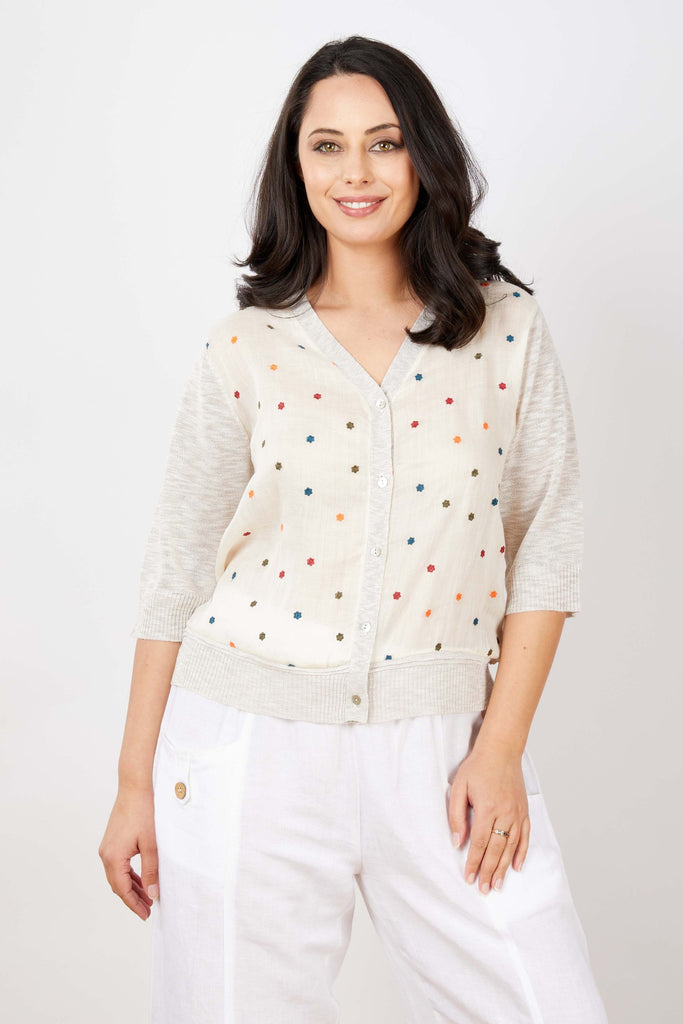 Silk Dainty Flower Cardi - One Size