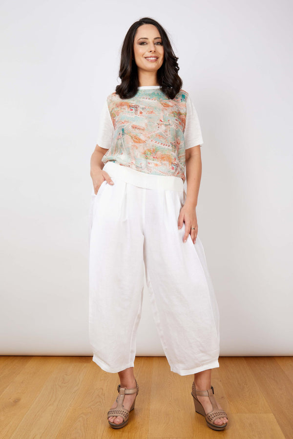 Ville Silk Linen Top - One Size