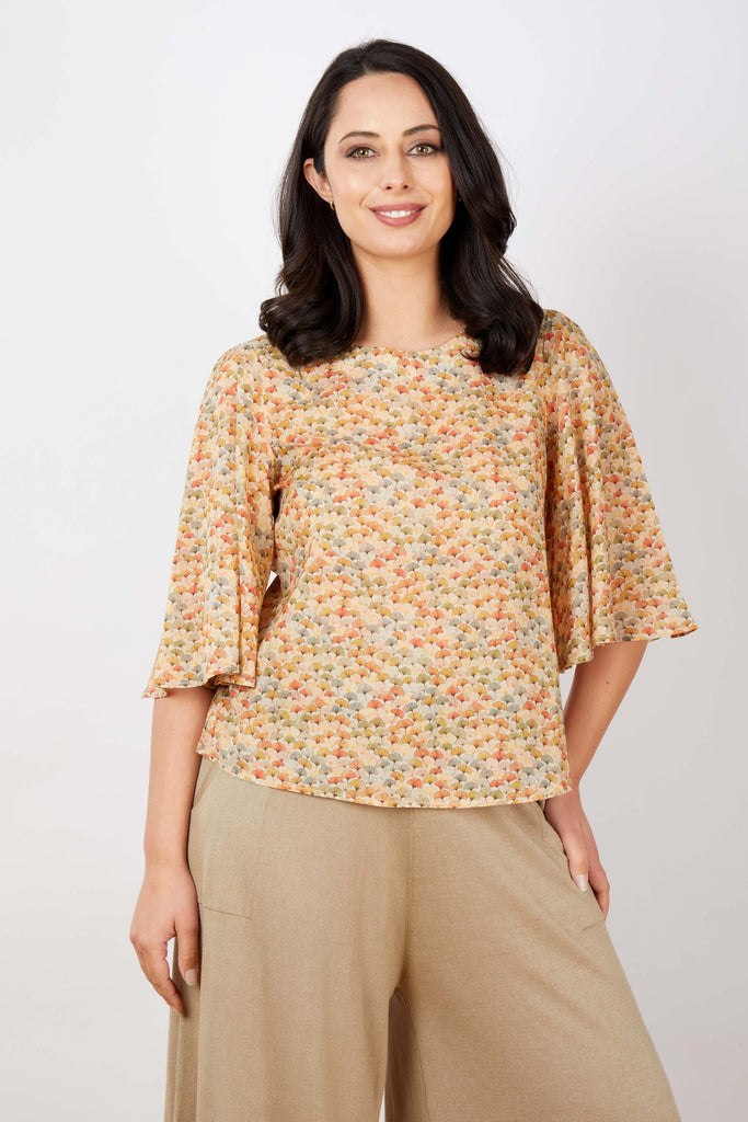 Swiss Cotton Petal Print Top