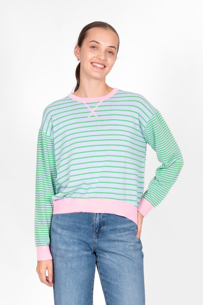 Stripe Pullover - Baby Pink Combo
