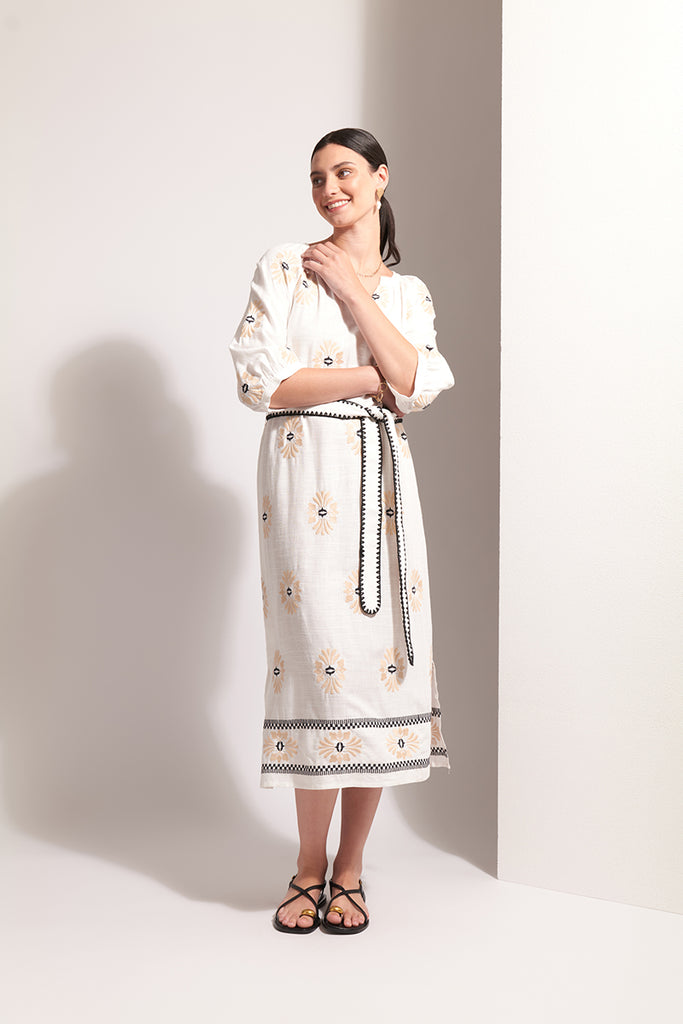 Sew n' Sew Dress - Sand Geo