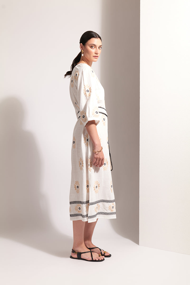 Sew n' Sew Dress - Sand Geo