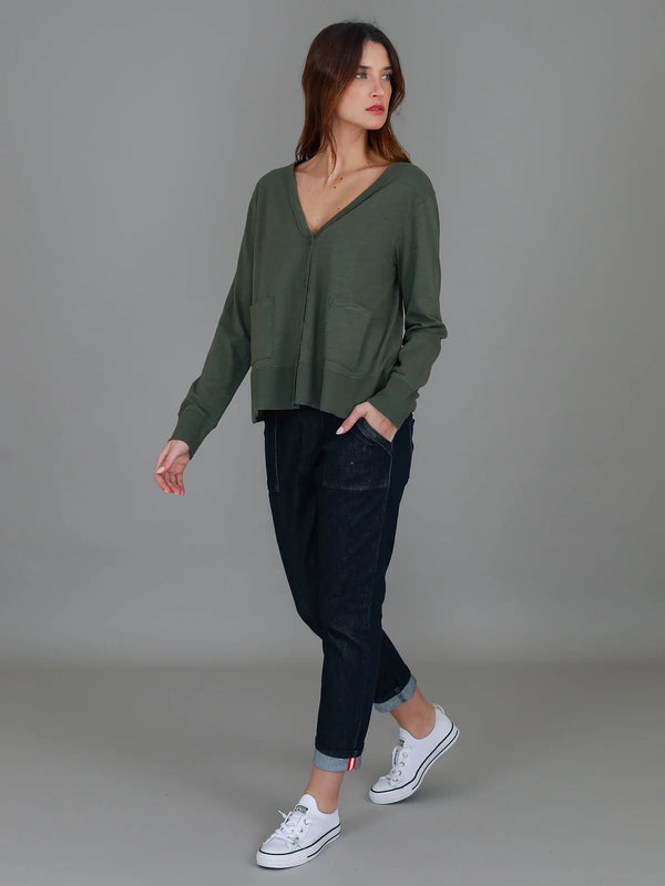 Vienne L/S Cardigan - Khaki