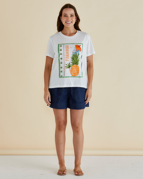 Ellia Crew Tee - Paradise Beach