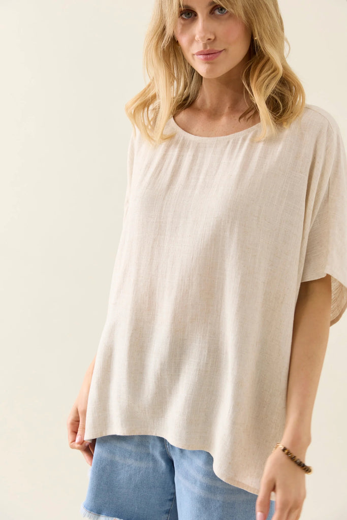 Ingrid Relaxed Top One Size - Canvas