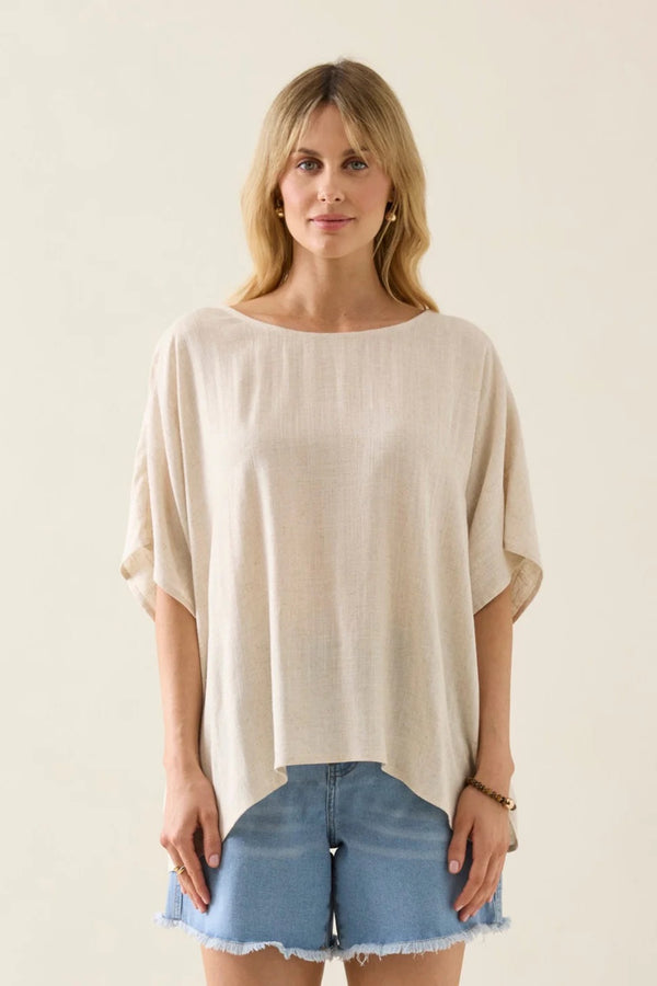 Ingrid Relaxed Top One Size - Canvas