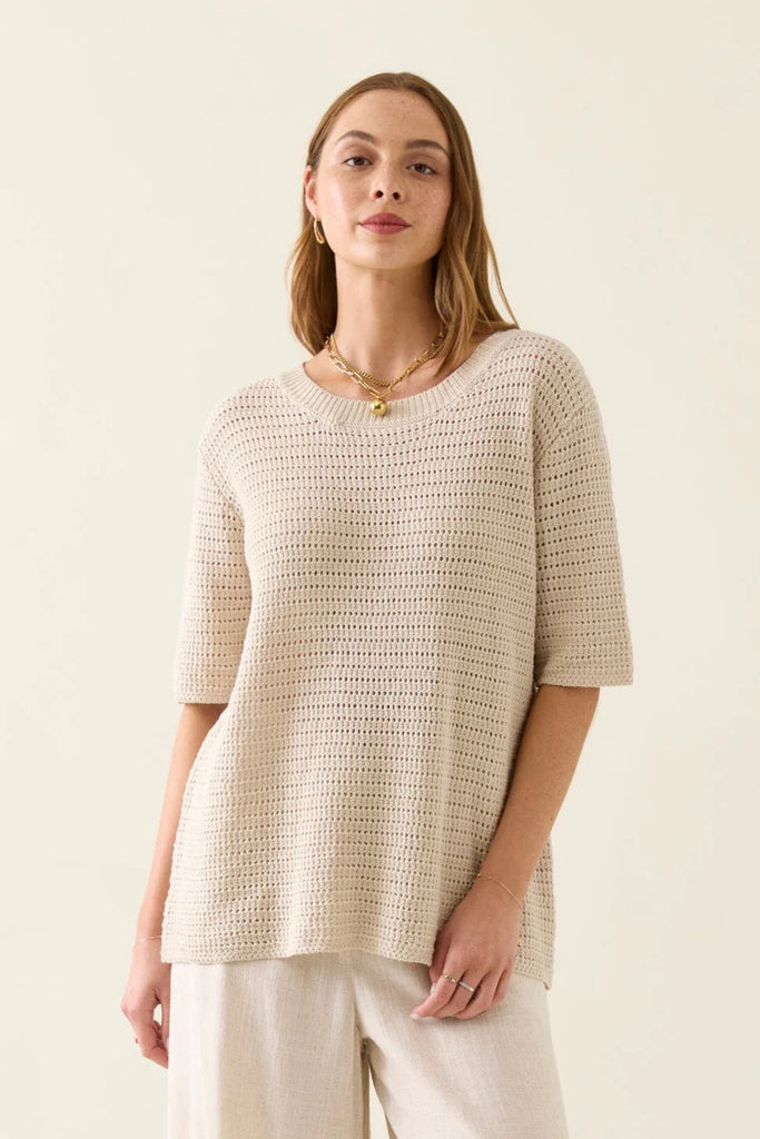 Sylvie Knit T-Shirt - Canvas