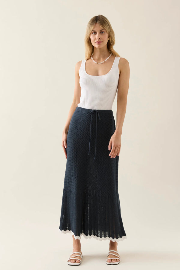 Ida Knit Skirt - Navy