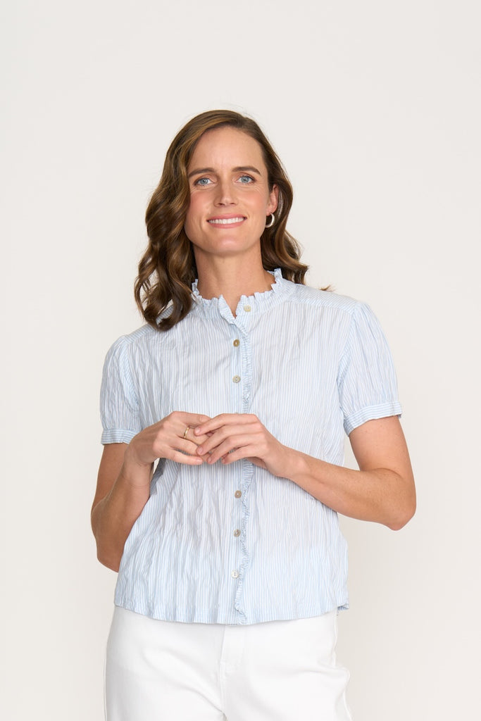 Ultimate Crush Cap Sleeve Shirt - Stripe