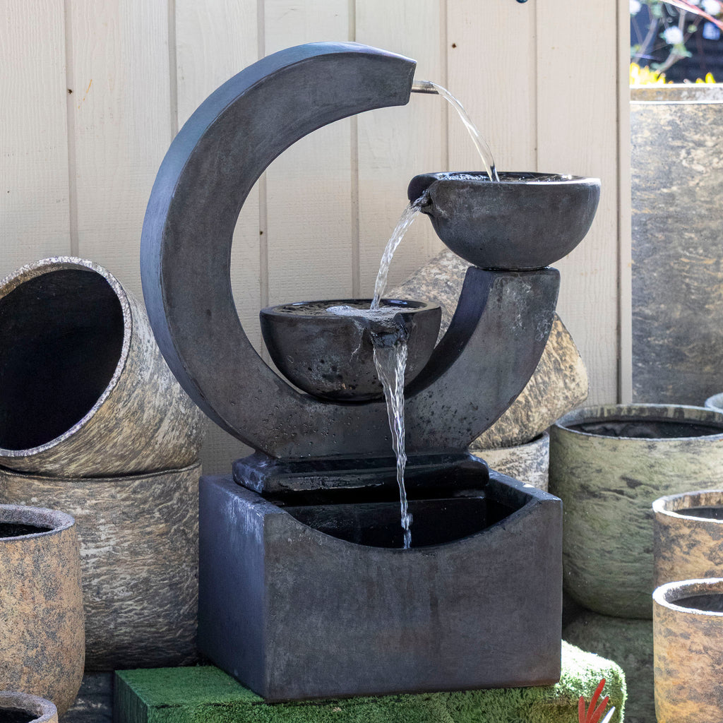 Crescent Fountain - Charcoal