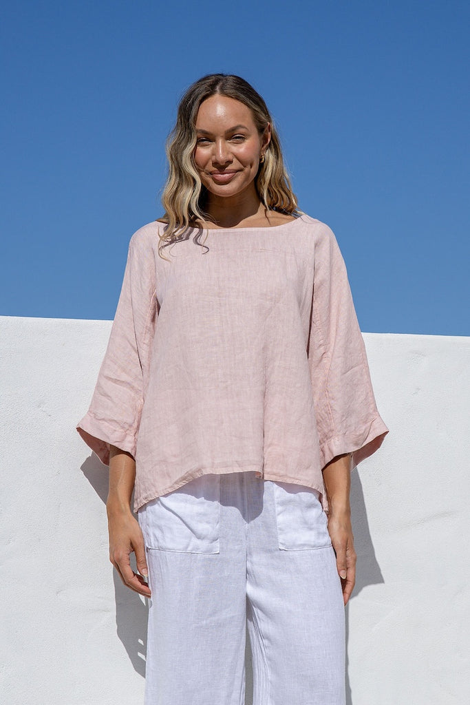 Gemma Linen Top One Size -
