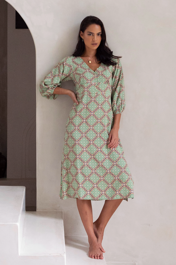 Marrakesh Midi Dress - Marra Print