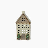 Christmas Tea Light House Stone With Pots Medium