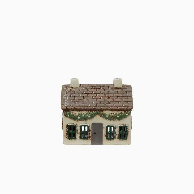 Christmas Tea Light Cottage With Swag