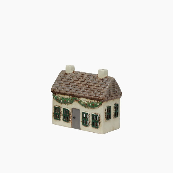 Christmas Tea Light Cottage With Swag