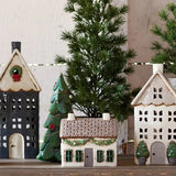 Christmas Tea Light Cottage With Swag