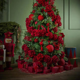 Silk Tassel Bauble Decoration - Red