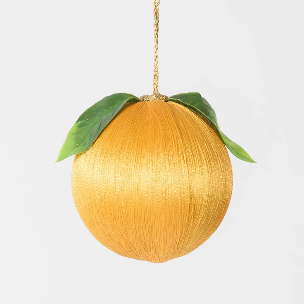 Silk Fruit Bauble - Yellow
