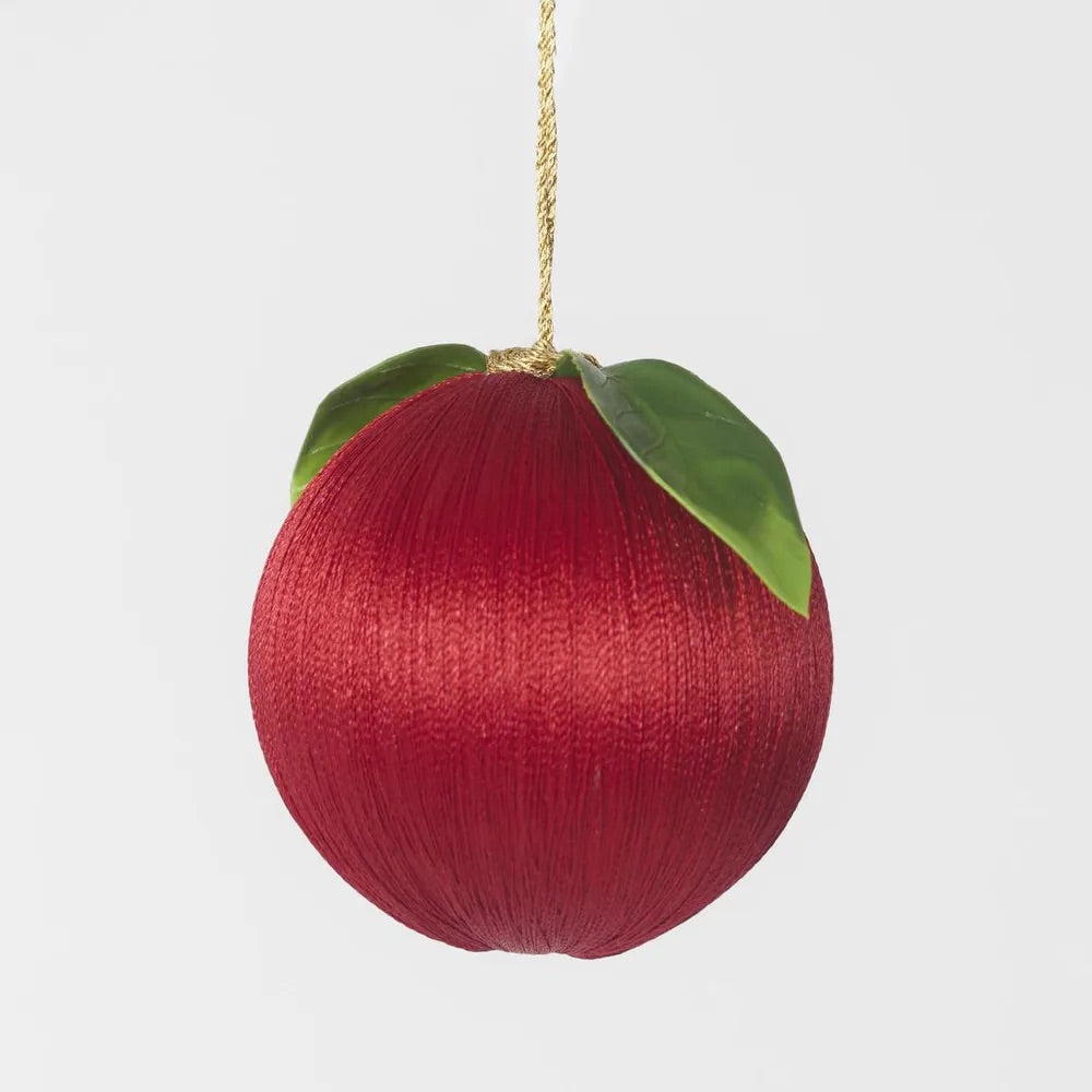 Silk Fruit Bauble - Red