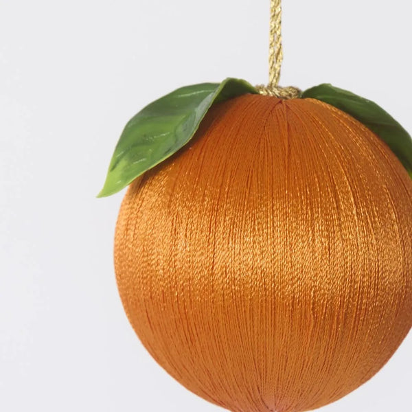 Silk Fruit Bauble - Orange