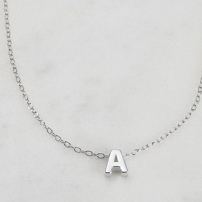 Silver Letter Necklace