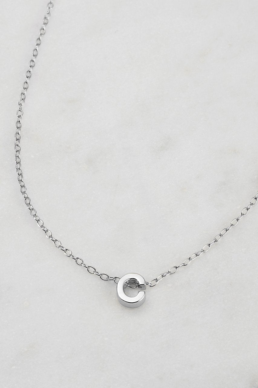 Silver Letter Necklace