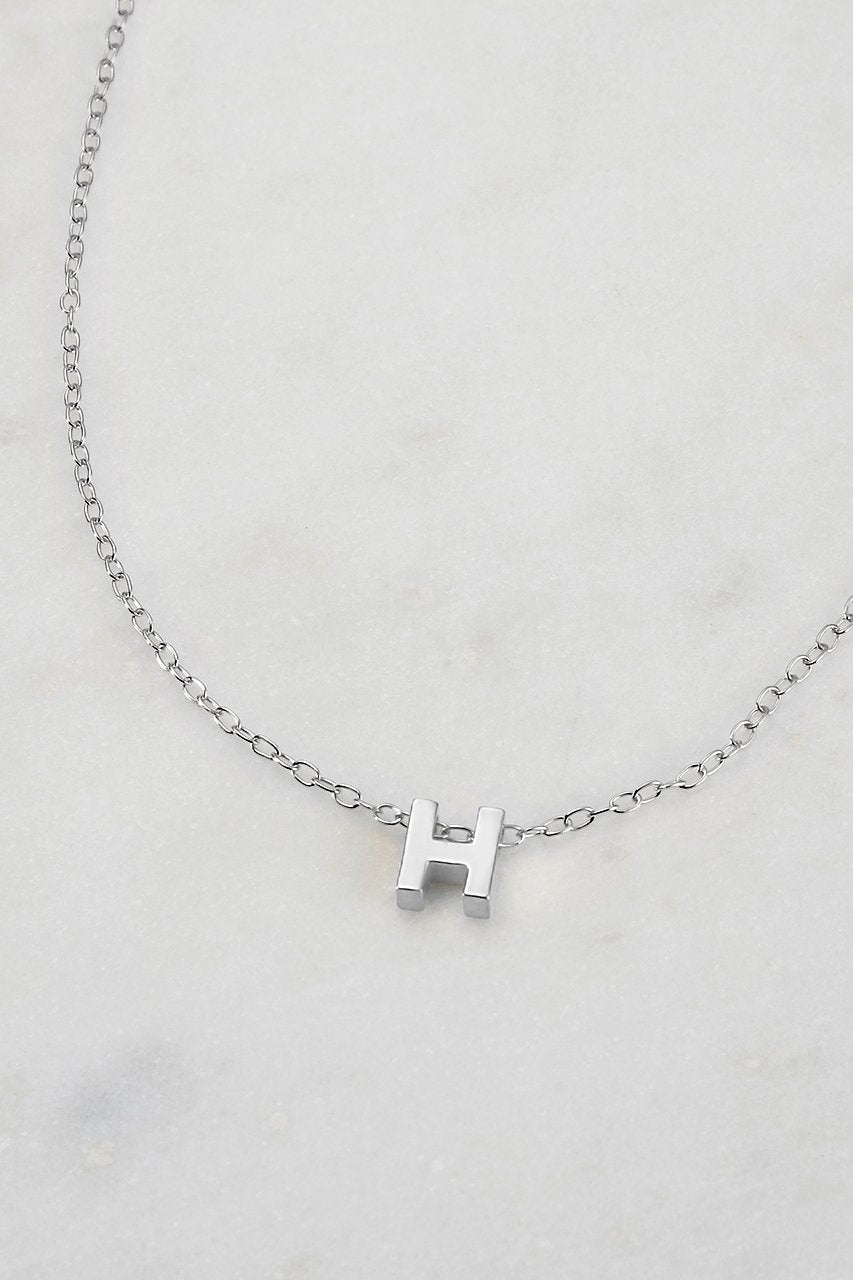 Silver Letter Necklace