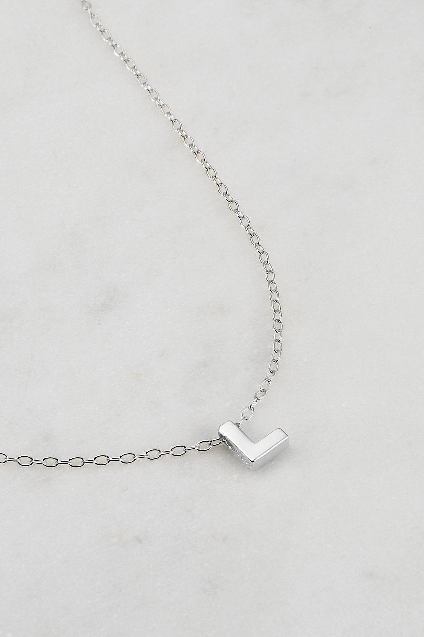 Silver Letter Necklace