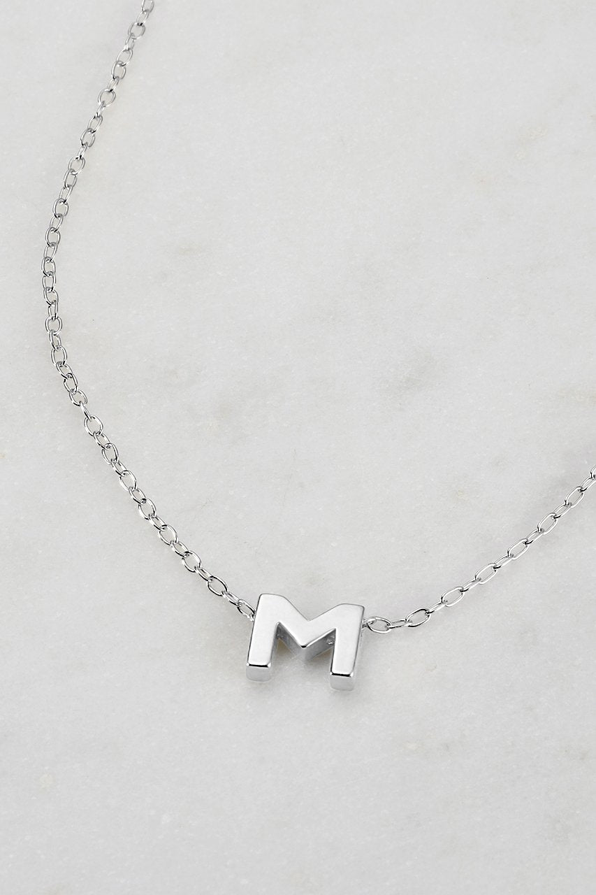 Silver Letter Necklace
