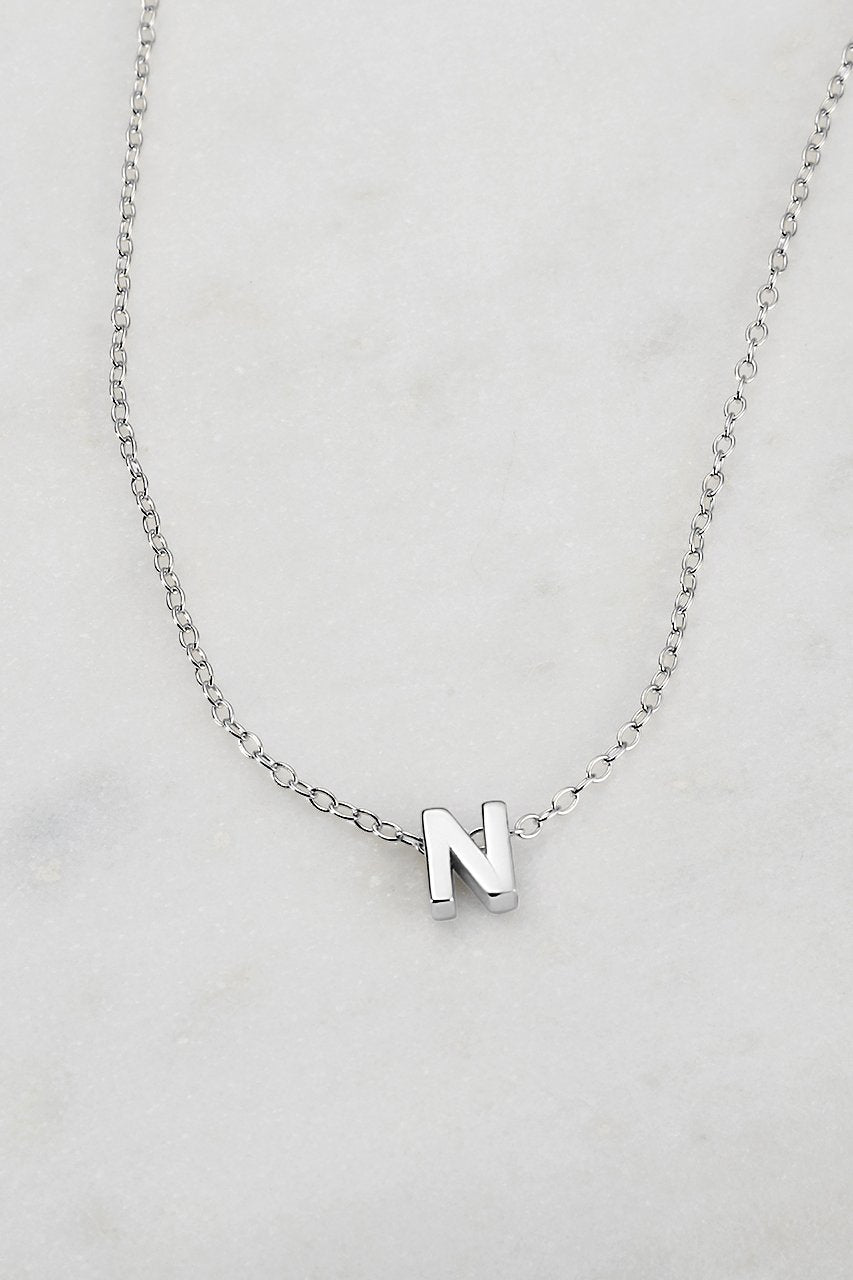 Silver Letter Necklace