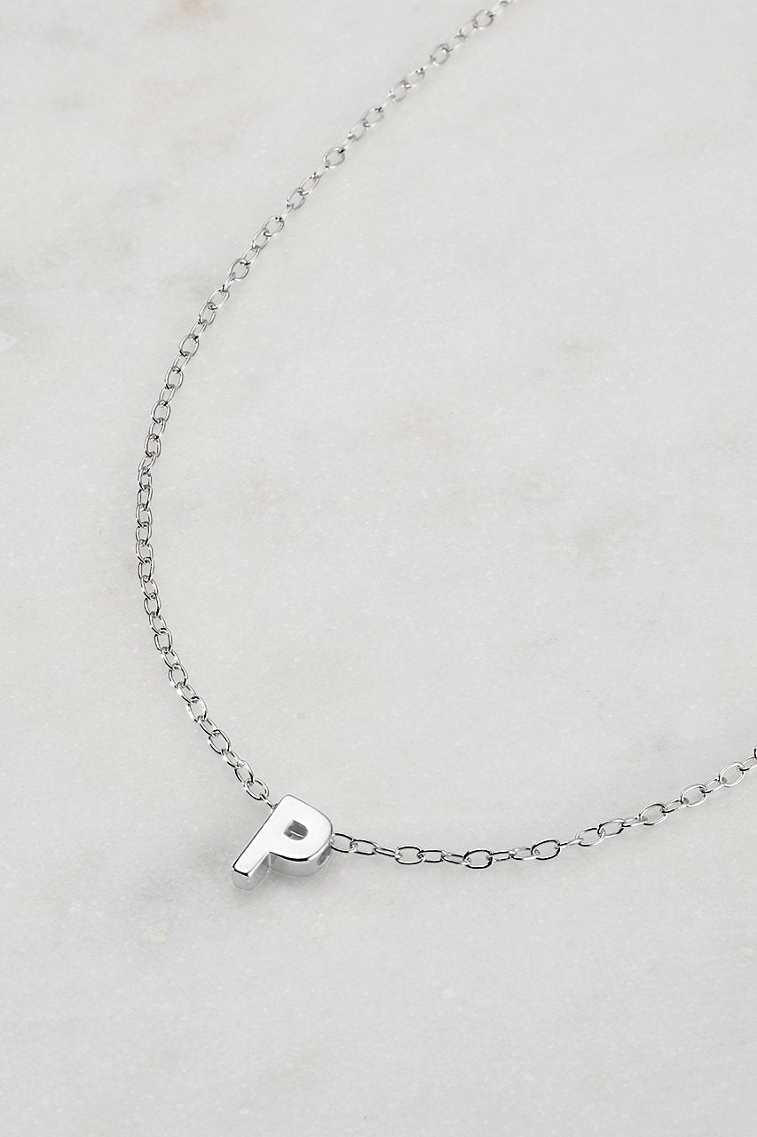 Silver Letter Necklace