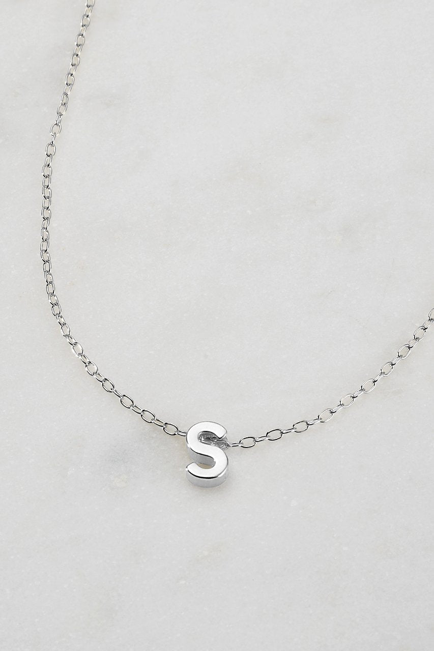 Silver Letter Necklace