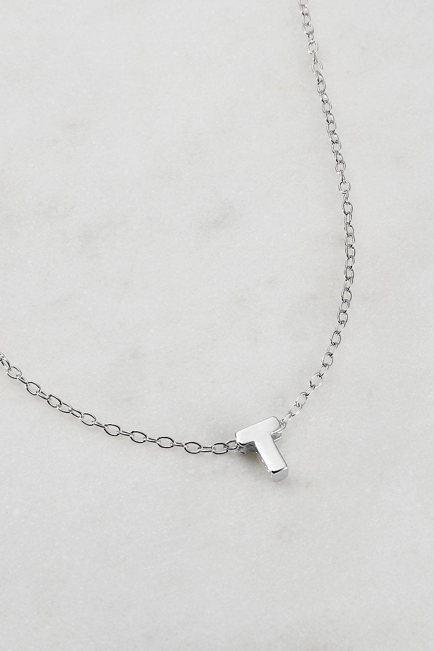 Silver Letter Necklace