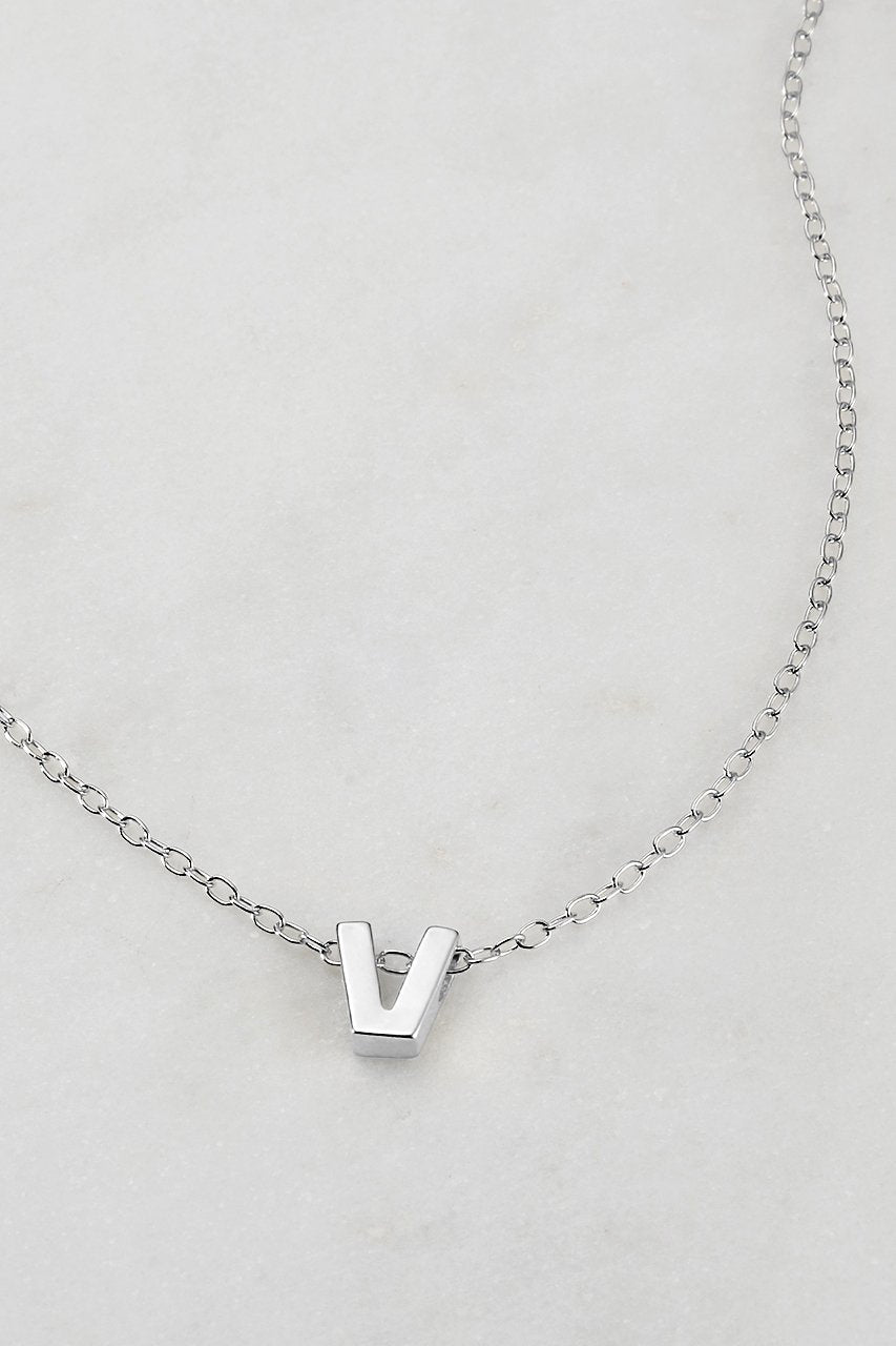 Silver Letter Necklace
