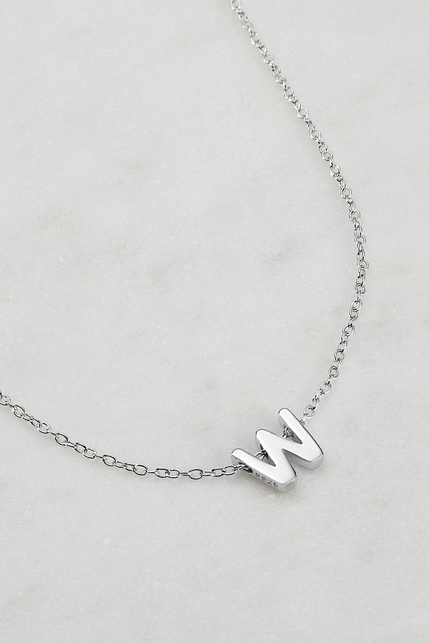 Silver Letter Necklace