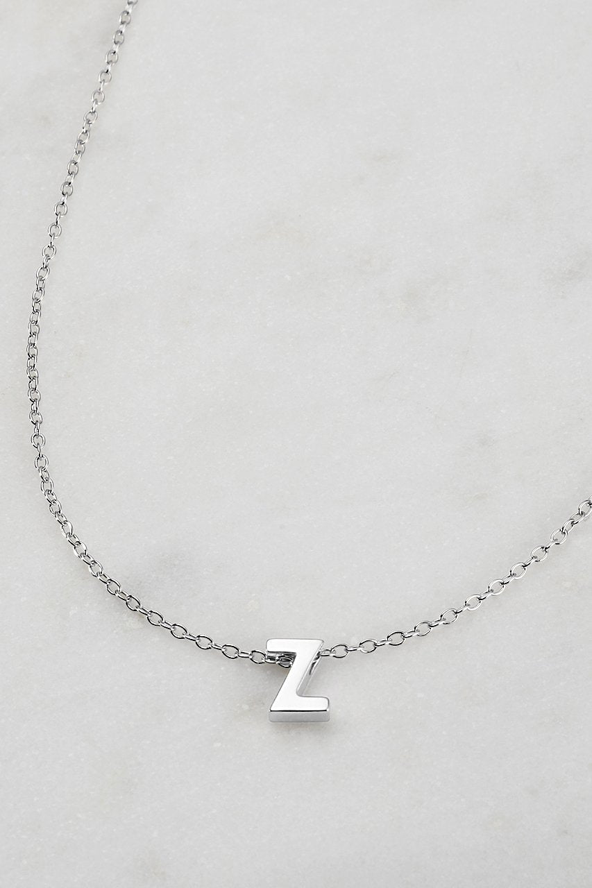 Silver Letter Necklace